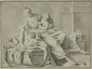 Madre y tres hijos de Jacopo Amigoni