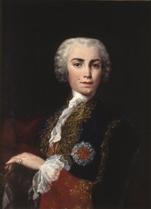 Portrait de Carlo Broschi dit Farinelli, chanteur contralto et soprano, castrat italien (1705-1782) - Portrait of the singer Farinelli (Carlo Broschi) (1705-1782) - Amigoni, Jacopo (1675-1752) - 1750 - Oil on canvas - Real Academia de Bellas Artes de San F