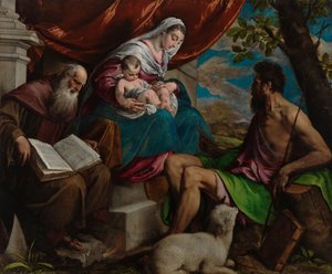La Virgen con el Niño, san Juan Bautista y san Antonio Abad de Jacopo Bassano