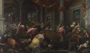 La Purificación del Templo de Jacopo Bassano and workshop