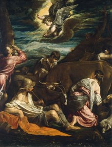 La Anunciación a los pastores, probablemente 1555-1560 de Jacopo Bassano il vecchio