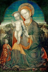 La Madonna de la Humildad Adorada por Lionello d