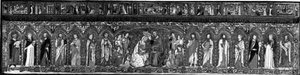 La Coronación de la Virgen Acompañada por una Serie de Santos, un frontal de altar