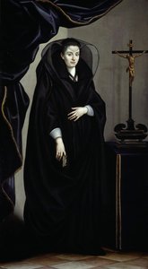 Retrato de una noble vestida de luto, ca. 1600 de Jacopo Chimenti