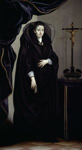 Retrato de una noble vestida de luto, c.1600 (óleo sobre lienzo) de Jacopo Chimenti Empoli