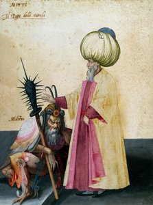 Mufti y monstruo, dibujo de Jacopo Ligozzi (1547-1627)
