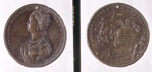 Medalla de retrato, anverso representando a Hipólito Gonzaga, reverso posiblemente representando a Juno en su carro de Jacopo Nizzola da Trezzo