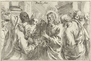 Cristo y la adúltera de Jacopo Palma (il Giovane)