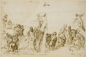 Dos bocetos de composición para la pintura votiva del Dogo Pasquale Cicogna, Sala del Pregadi, Palacio Ducal, Venecia