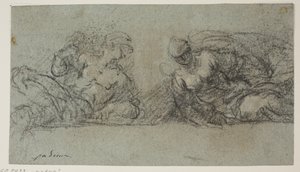 Dos figuras postradas mirándose de Jacopo Palma