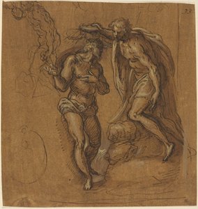 Boceto para un bautismo de Cristo