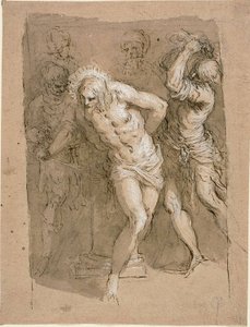 Estudio para la flagelación de Cristo de Jacopo Palma il Giovane