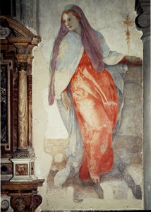 Anunciación (detalle) de Jacopo Pontormo