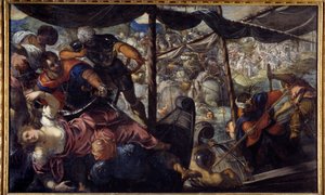 Batalla entre turcos y cristianos