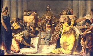 Cristo entre los doctores de Jacopo Robusti Tintoretto
