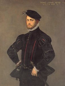 Retrato de un joven, de 22 años, 1554 de Jacopo Robusti Tintoretto