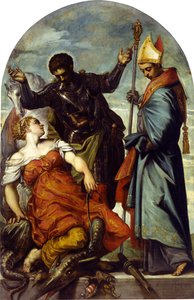 San Luis de Tolosa y San Jorge, 1552 de Jacopo Robusti Tintoretto