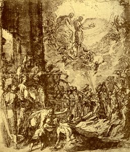 Estudio para el Martirio de San Esteban de Jacopo Robusti Tintoretto