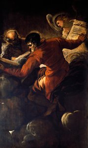 Los evangelistas Lucas y Mateo de Jacopo Robusti Tintoretto