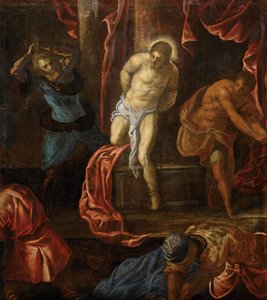 La Flagelación de Cristo, ca 1585-1590 de Jacopo Robusti Tintoretto