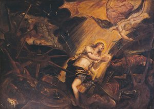 El martirio de Santa Catalina, por Jacopo Robusti, conocido como Tintoretto, Palacio Patriarcal, Venecia, Italia de Jacopo Robusti Tintoretto