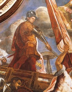 Los Venecianos Luchan contra los Aragoneses en Gallipoli (detalle) de Jacopo Robusti Tintoretto