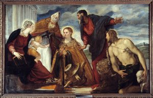 La Virgen y el Niño con Santa Catalina, San Agustín, San Marcos y San Juan Bautista