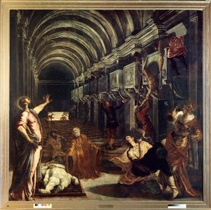 El descubrimiento del cuerpo de San Marcos de Jacopo Robusti Tintoretto