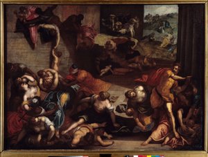 La masacre de los inocentes de Jacopo Robusti Tintoretto