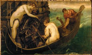 El rescate de la princesa Arsinoe, c.1560 (óleo sobre lienzo)
