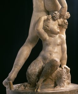 Baco, detalle de la mitad inferior, escultura de Jacopo Sansovino (1486-1570)