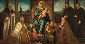 Doge Alvise Mocenigo y familia ante la Virgen y el Niño de Jacopo Tintoretto