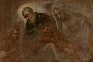 La Sagrada Familia con el joven San Juan Bautista de Jacopo Tintoretto