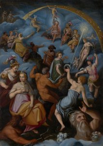 La asamblea de los dioses de Jacopo Zucchi