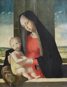 Virgen con el Niño, c.1490-1500 (óleo sobre tabla) de Jacopo da Valenza