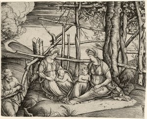 La Sagrada Familia con Santa Isabel y el niño Juan de Jacopo de Barbari
