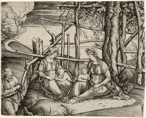 La Sagrada Familia con Santa Isabel y el Niño San Juan, c. 1499-1501 de Jacopo de Barbari