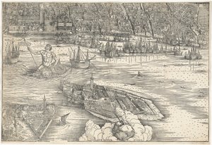Vista de Venecia [bloque central inferior], 1500 de Jacopo de Barbari