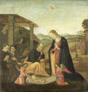 Adoración del Niño Jesús de Jacopo del Sellaio (circle of)
