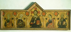 El Redentor con la Madonna y tres Santos, (detalle)
