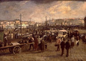 La venta de pescado de Jacques Emile Blanche
