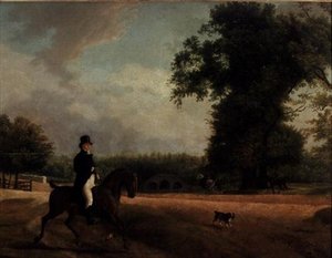 George Luving a caballo