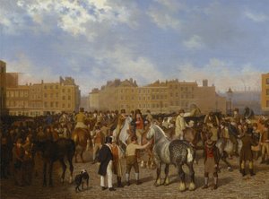 Antiguo mercado de Smithfield de Jacques-Laurent Agasse