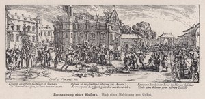Destrucción de un monasterio durante la Guerra de los Treinta Años