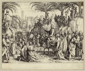 Jesucristo entrando en Jerusalén (grabado) de Jacques (after) Callot