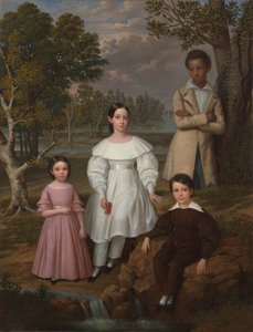 Bélizaire y los niños Frey, c.1837 (óleo sobre lienzo) de Jacques (attr. to) Amans
