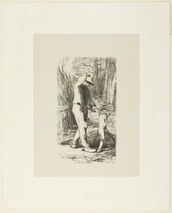 Hombre Haciendo Leña de Jacques Adrien Lavieille