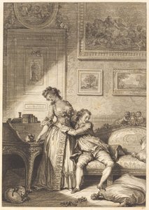 Una mujer avara, un galán estafador de Jacques Aliamet and Antoine Jean Duclos after Jean Honoré Fragonard