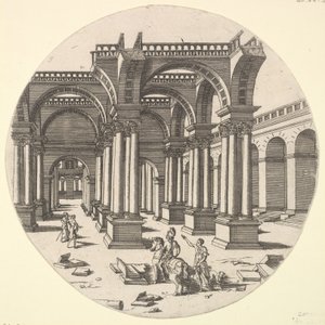 Vista perspectival, Templo de Isis, 1551