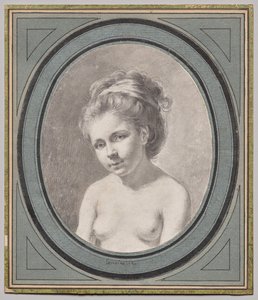 Busto de una mujer desnuda de Jacques Antoine Marie Lemoine